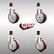 Service Caster 5 Inch 316SS Maroon Polyurethane Swivel 1-1/2 Inch Expanding Stem Caster Set SCC SCC-SS316EX20S514-PPUB-MRN-112-4 - alternate 4
